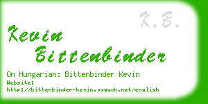 kevin bittenbinder business card